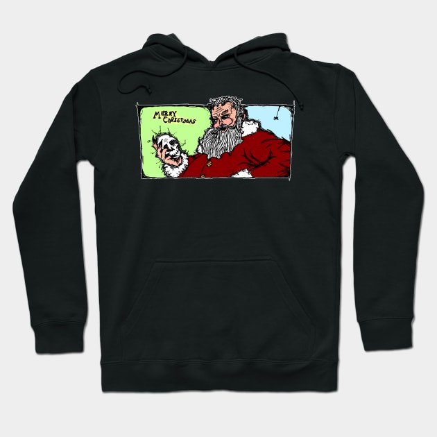 Dark and Gritty Gothic Scary Santa Claus Hoodie by MacSquiddles